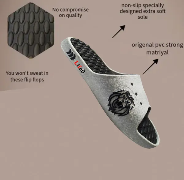 Grey_Textured_Slide_Slippers_For_Men
