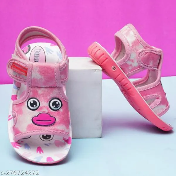 Pink_Printed_Velcro_Sandals_For_Girls