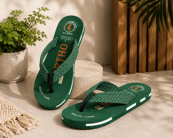 Green_Comfort_Flip_Flops_For_Men