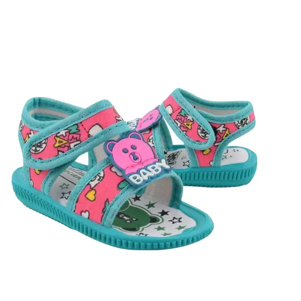 Pink_Printed_Velcro_Sandals_For_Girls