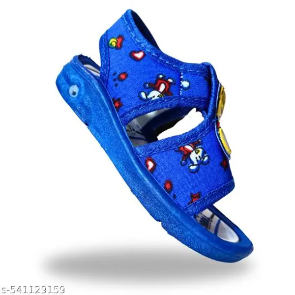 Blue_Printed_Open_Toe_Sandals_For_Kids