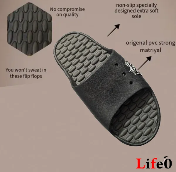 Black_Textured_Slide_Sandals_For_Men