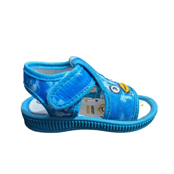 Sky_Blue_Textured_Cartoon_Sandals_For_Kids