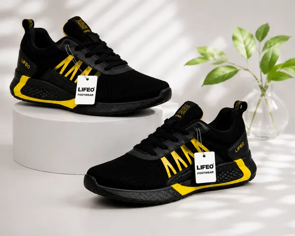 Black_Mesh_Lace_Up_Sports_Shoes_For_Men