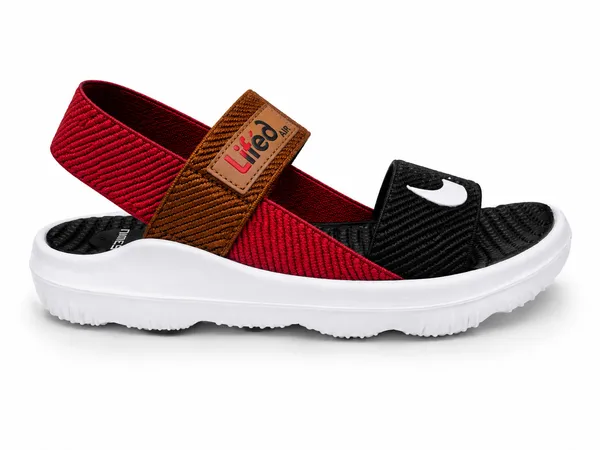 Black_And_Red_Strap_Sandals_For_Kids