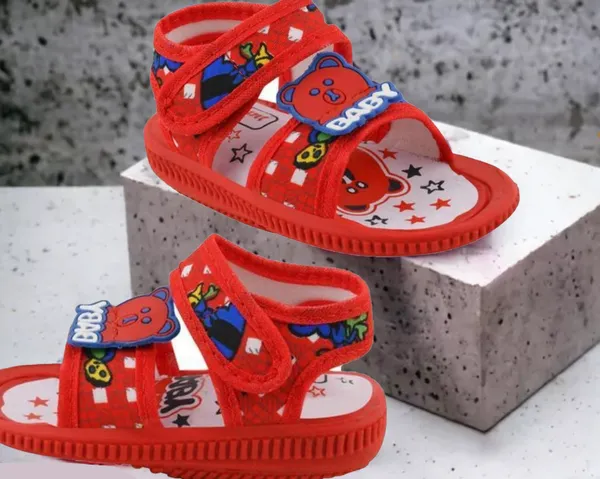 Red_Printed_Strap_Sandals_For_Babies