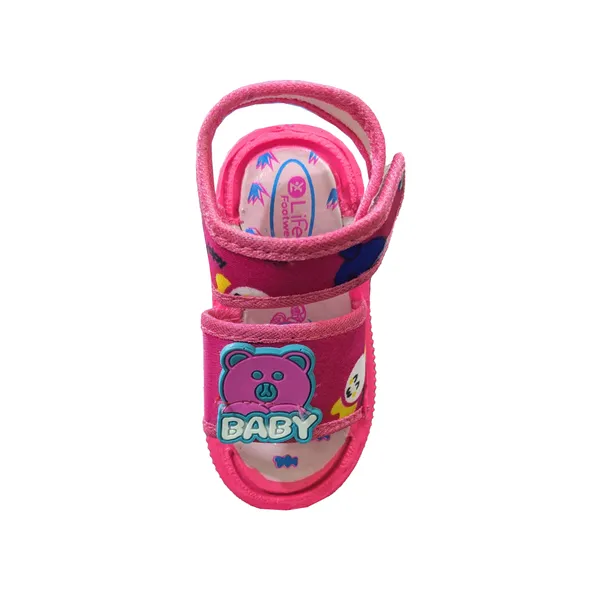 Pink_Textile_Open_Toe_Sandals_For_Babies