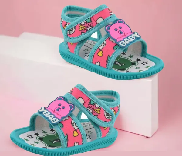 Pink_Printed_Velcro_Sandals_For_Girls