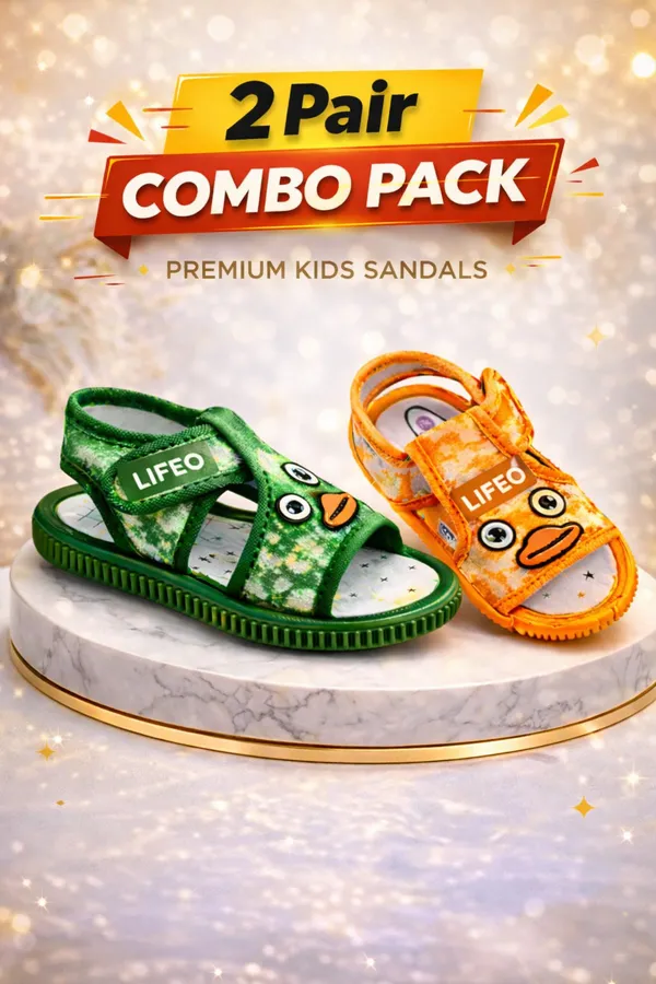 Orange_And_Green_Casual_Kids_Sandals_Combo_For_Kids
