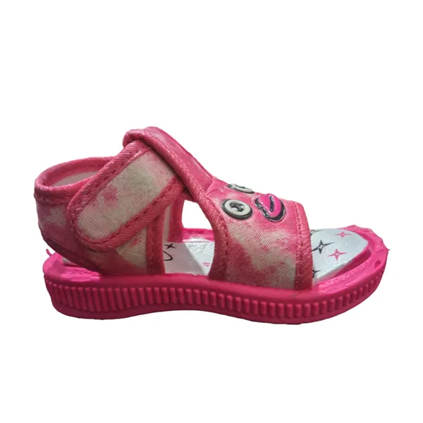 Pink_Printed_Velcro_Sandals_For_Girls