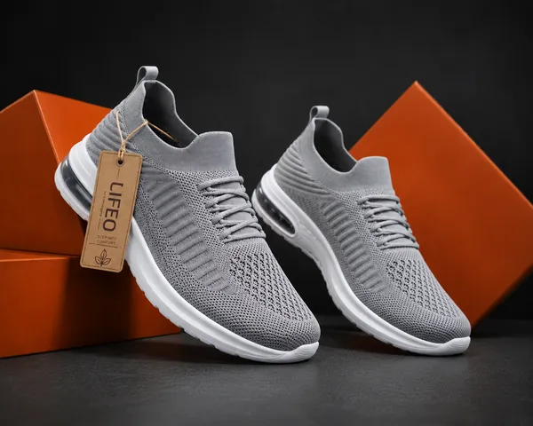 Grey_Knit_Lace-Up_Casual_Sneakers_For_Everyday_Wear