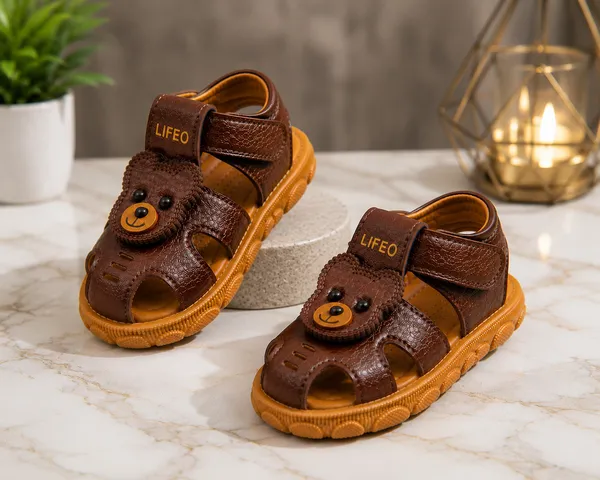 Brown_Bear_Design_Sandals_For_Kids