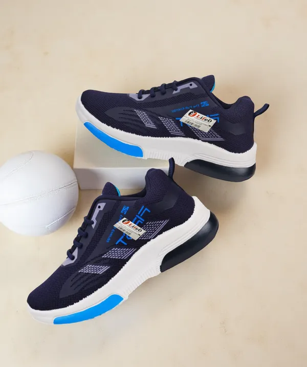Navy_Mesh_Running_Sneakers_For_Unisex