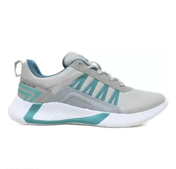 Grey_Mesh_Lace_Up_Sports_Shoes_For_Adults