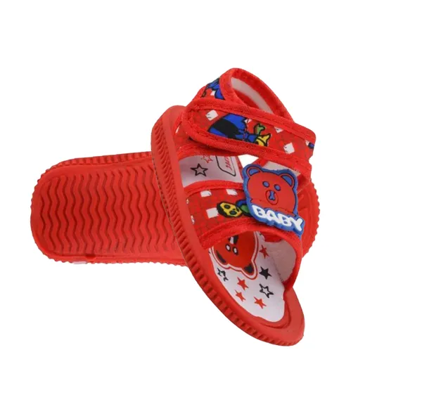 Red_Printed_Strap_Sandals_For_Babies