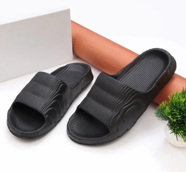 Black_Textured_Slip-On_Slides_For_Unisex