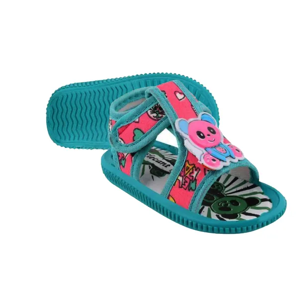 Blue_Textile_Cartoon_Sandals_For_Girls