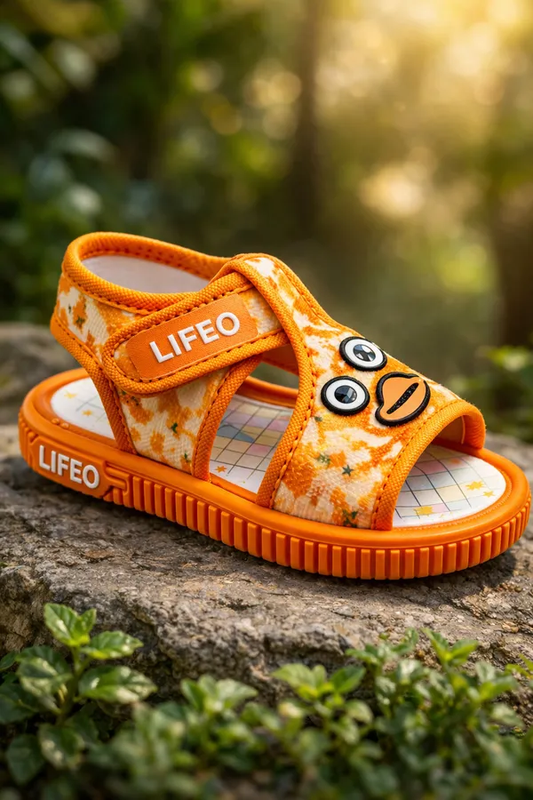 Orange_And_Green_Casual_Kids_Sandals_Combo_For_Kids