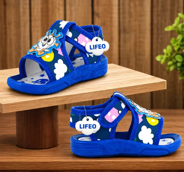 Blue_Cartoon_Print_Sandals_For_Kids
