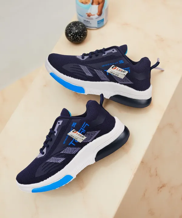 Navy_Mesh_Running_Sneakers_For_Unisex