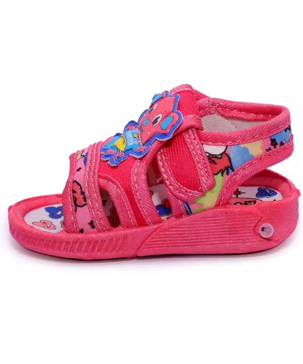 Pink_Cartoon_Velcro_Sandals_For_Girls