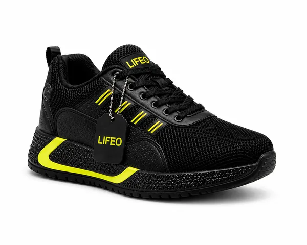 Black_Mesh_Lace-Up_Sneakers_For_Adults