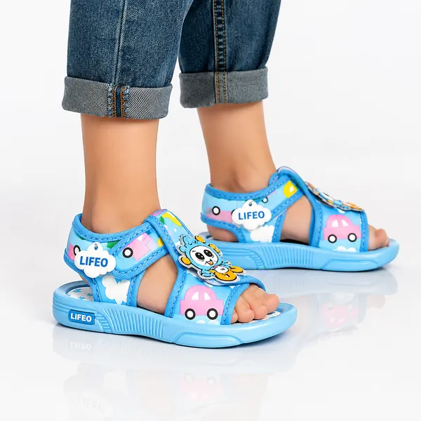 Blue_Cartoon_Sandals_For_Kids