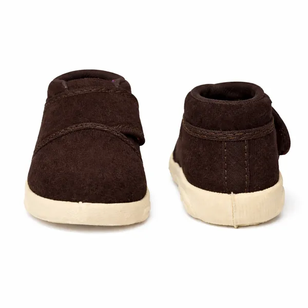 Brown_Suede_Velcro_Booties_For_Babies