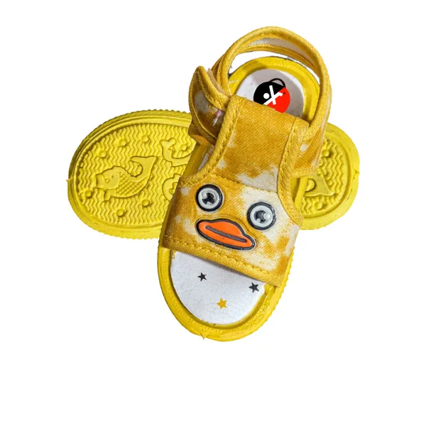 Yellow_Textile_Casual_Sandals_For_Kids