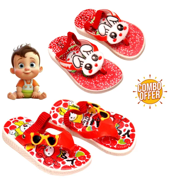 Red_Printed_Cartoon_Sandals_Combo_For_Kids