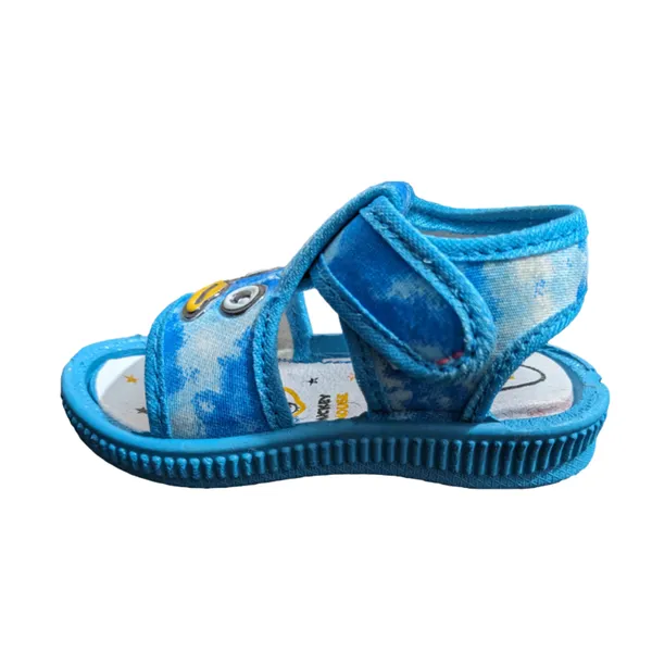 Sky_Blue_Textured_Cartoon_Sandals_For_Kids