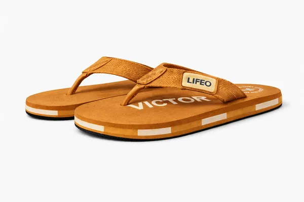 Orange_Casual_Flip_Flops_For_Men
