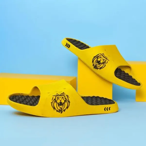 Yellow_Slip-On_Slides_For_Men