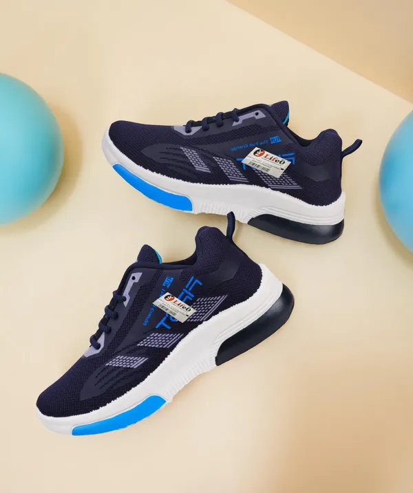 Navy_Mesh_Running_Sneakers_For_Unisex