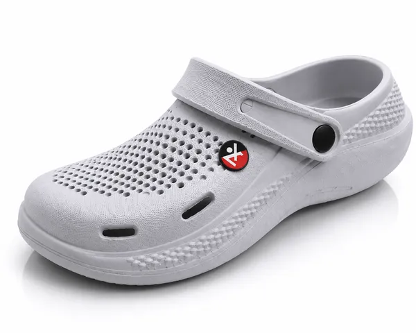 Grey_Casual_Slip_On_Clogs_For_Unisex