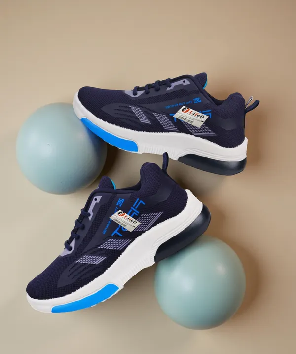 Navy_Mesh_Running_Sneakers_For_Unisex