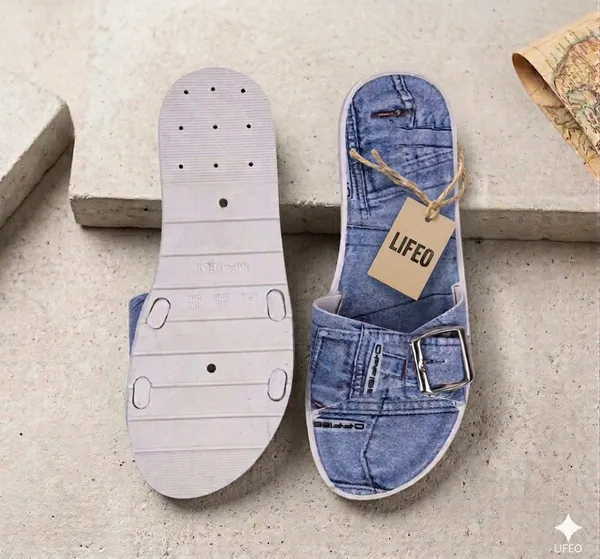 Blue_Denim_Flat_Sandals_For_Women