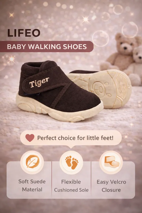Brown_Suede_Velcro_Booties_For_Babies