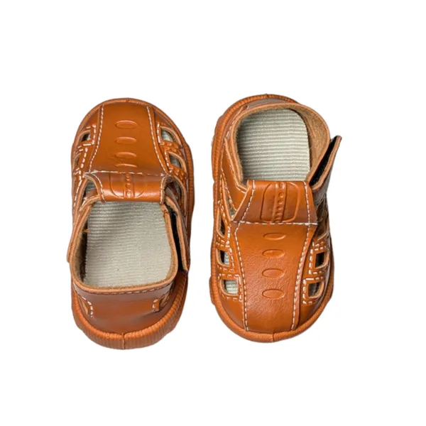 Brown_Velcro_Ankle_Sandals_For_Babies