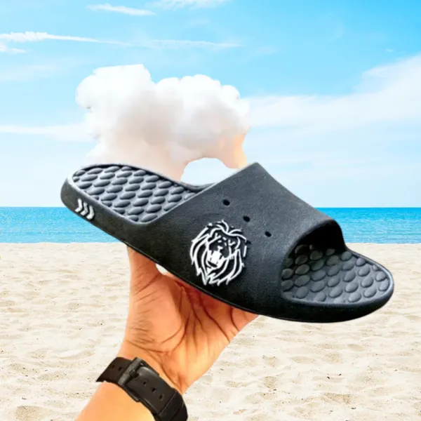 Black_Textured_Slide_Sandals_For_Men