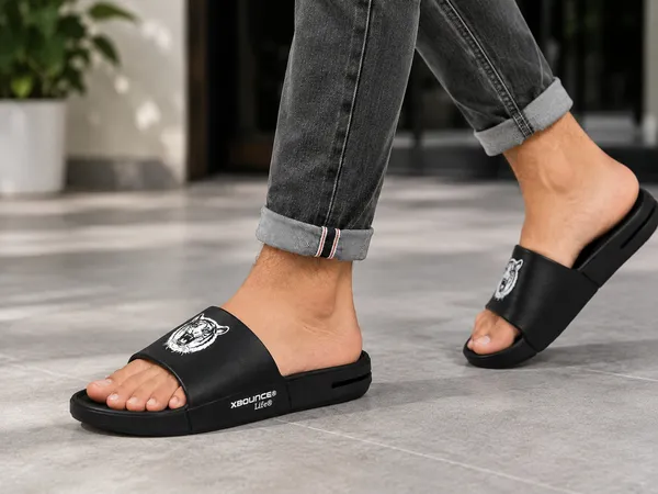 Black_Slip_On_Slide_Sandals_For_Men