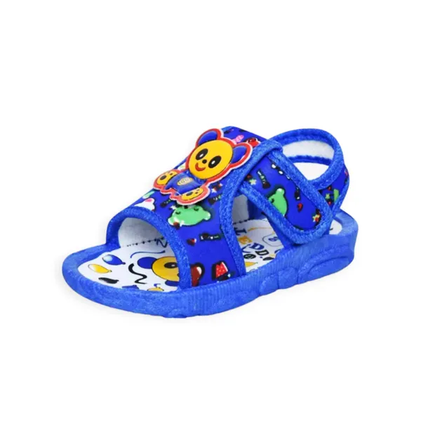 Blue_Printed_Open_Toe_Sandals_For_Kids