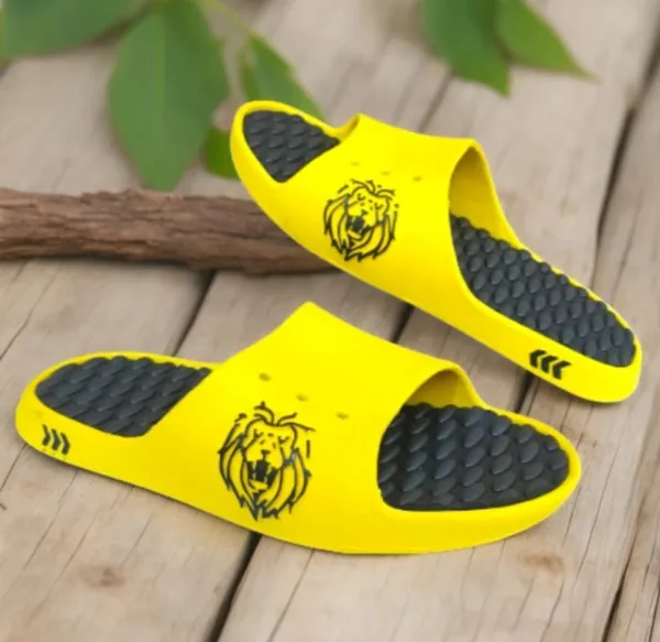 Yellow_Slip-On_Slides_For_Men