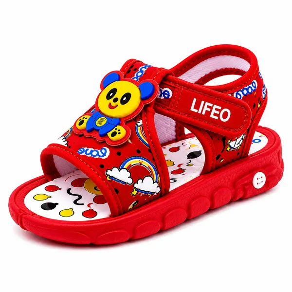 Red_Cartoon_Print_Casual_Sandals_For_Kids