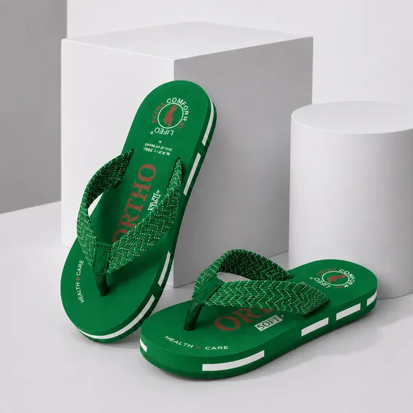 Green_Comfort_Flip_Flops_For_Men