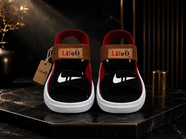 Black_And_Red_Strap_Sandals_For_Kids