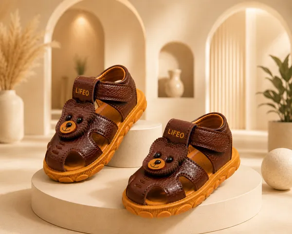 Brown_Bear_Design_Sandals_For_Kids