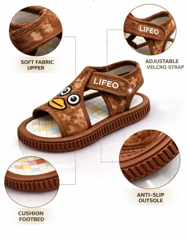 Brown_Printed_Sandals_For_Kids
