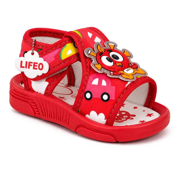Red_Cartoon_Strap_Sandals_For_Kids