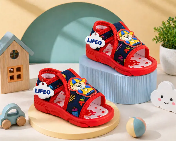 Red_Printed_Open_Toe_Sandals_For_Boys